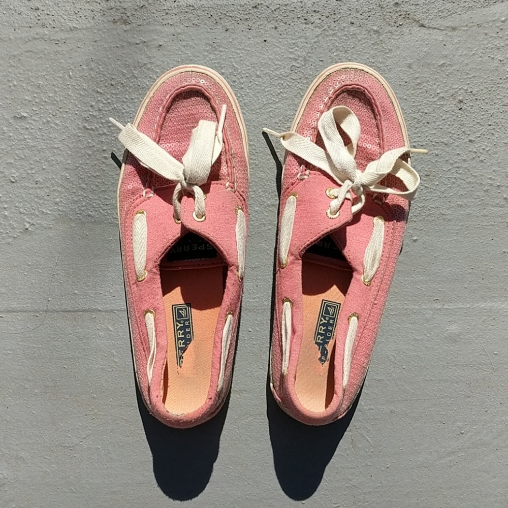 Pink Sperry Boat Shoes